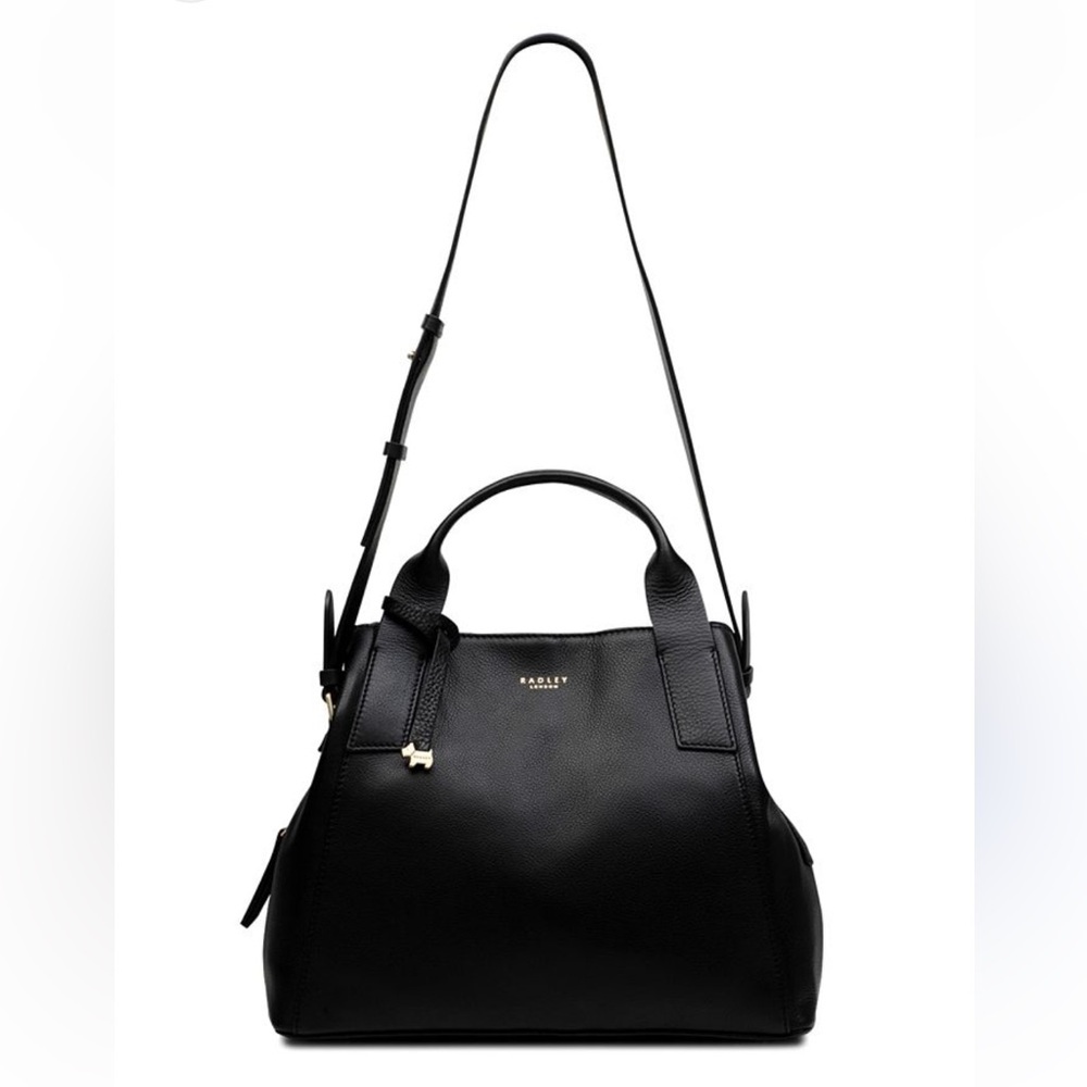 NWOT RADLEY LONDON Baylis Road Medium Multiway Bag Black with Dog Charm